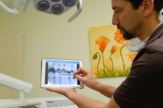 Digitales Röntgen Vorschau am Ipad